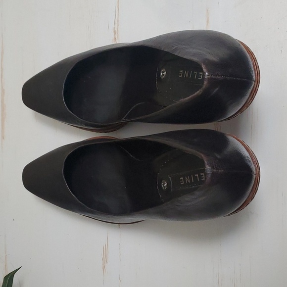 Celine | Dark Brown Platform Pumps Sz 37 - Picture 12 of 12